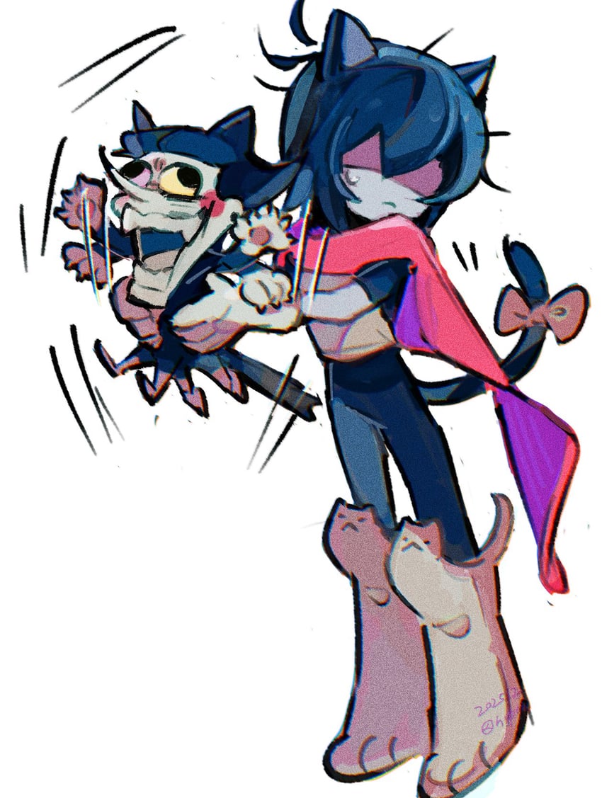 kris and spamton g. spamton (deltarune) drawn by noppo_(nopon)