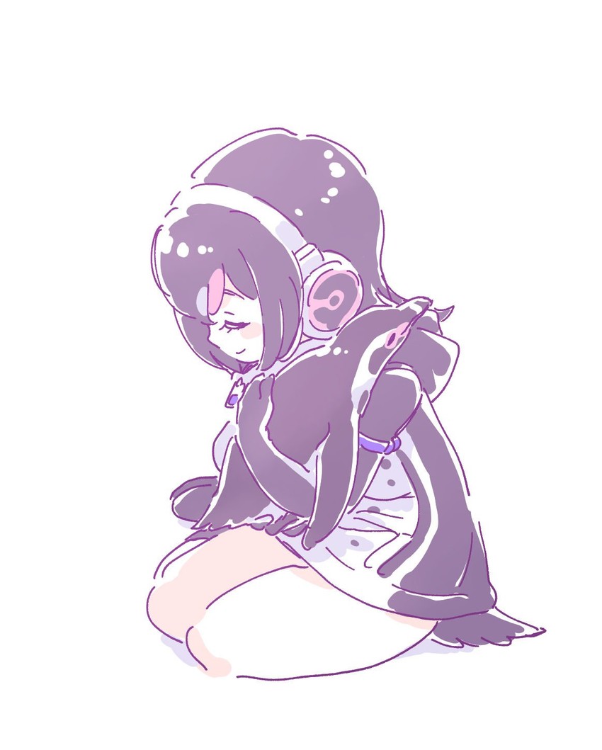 humboldt penguin and grape-kun (kemono friends) drawn by mitsumoto_jouji