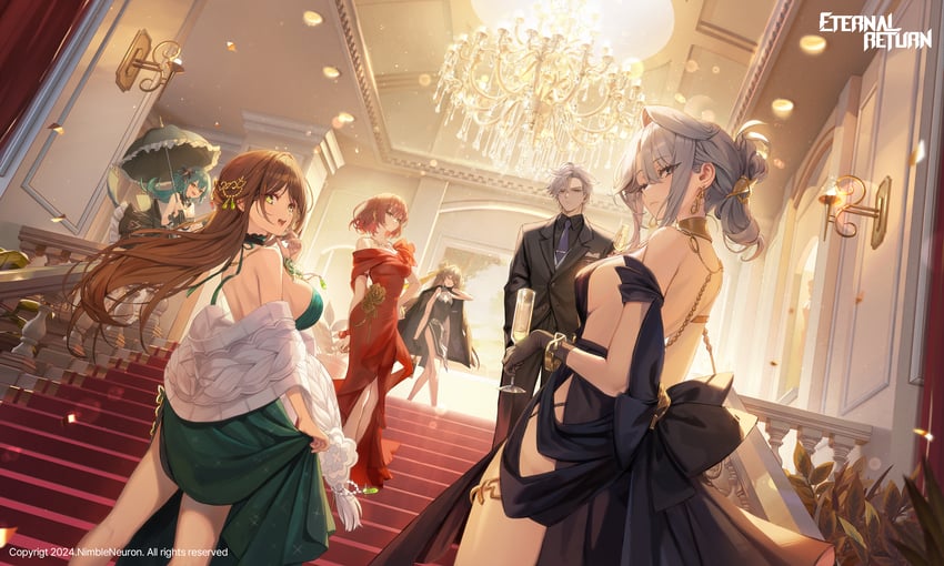 gweon sua, li dailin, bianca, haze, tran quynh mai, and 1 more (black survival and 1 more) drawn by freng