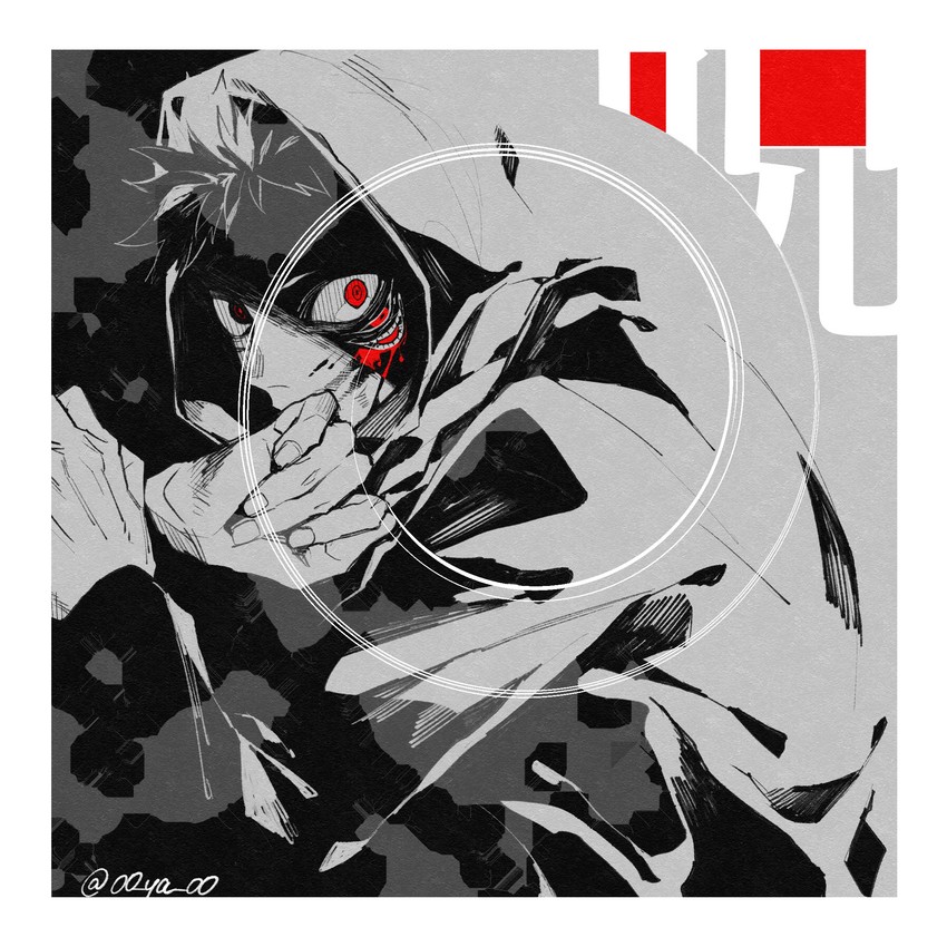 itadori yuuji and ryoumen sukuna (jujutsu kaisen) drawn by four-kunn