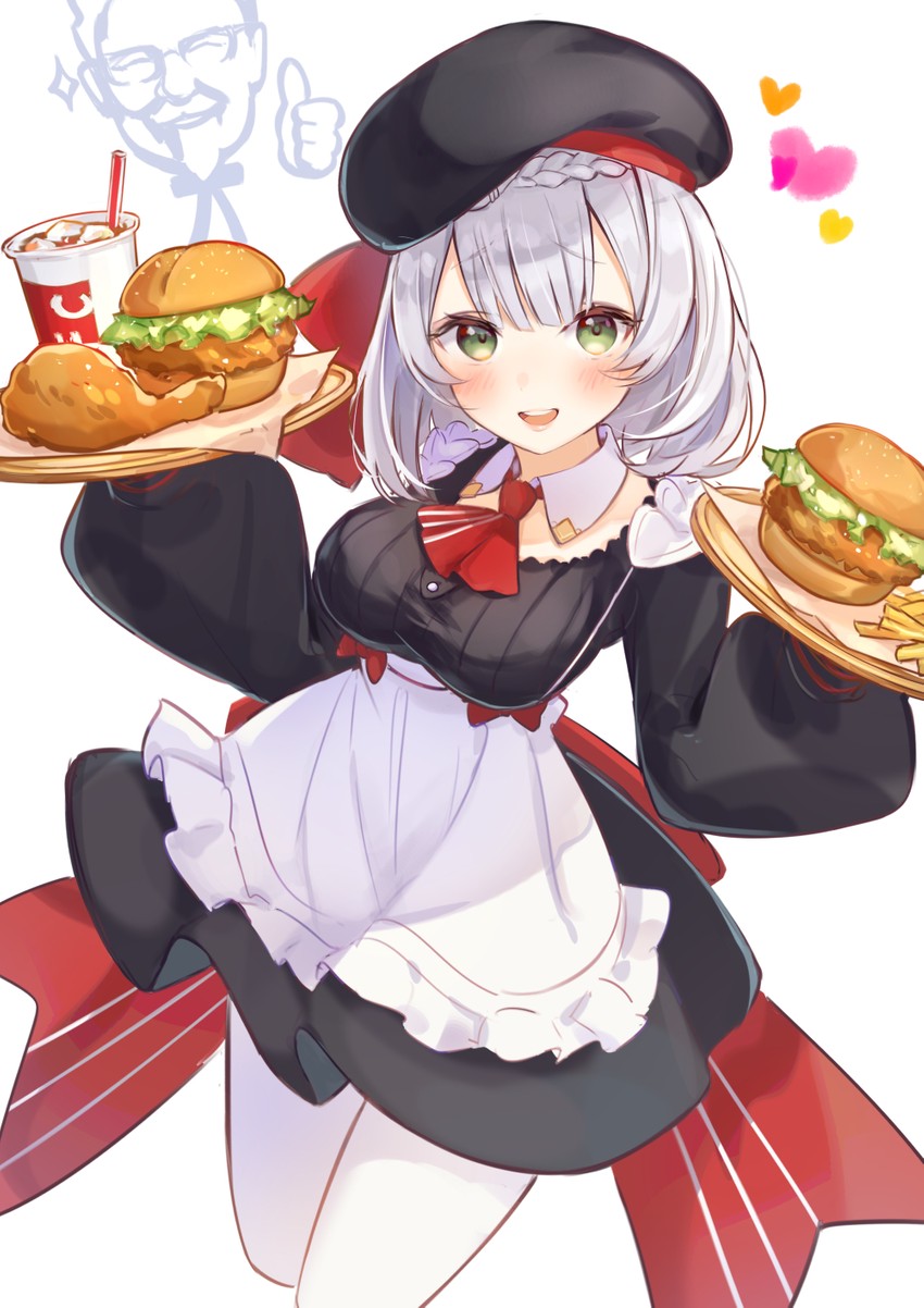 noelle and colonel sanders (genshin impact and 1 more) drawn by brat_(brabrabrat00)