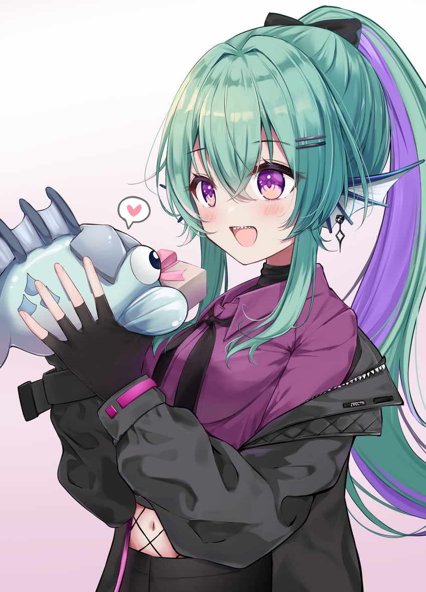 finana ryugu and ryuguard (nijisanji and 1 more) drawn by ustn_(usatan)