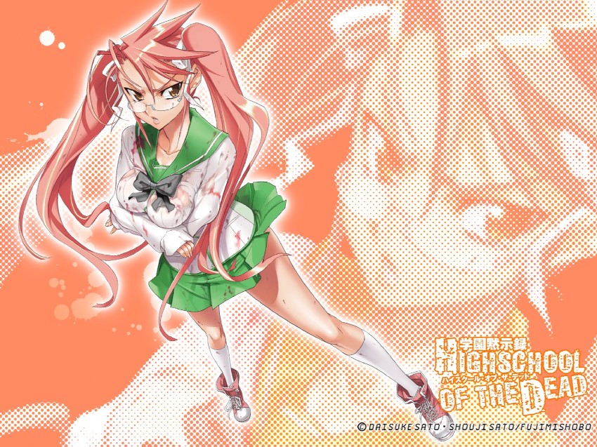 takagi saya (highschool of the dead) drawn by satou_shouji