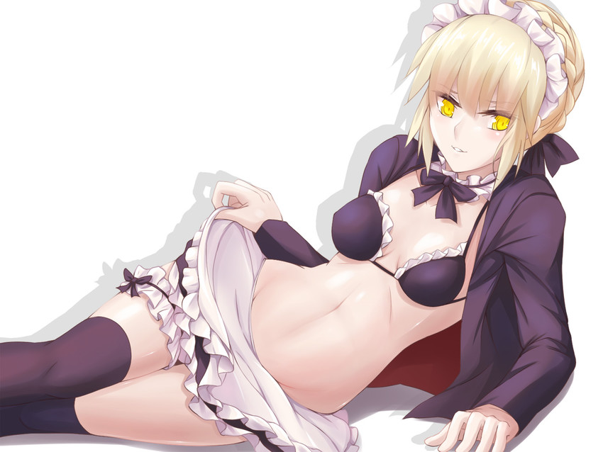 artoria pendragon and saber alter (fate and 1 more) drawn by ahsiu