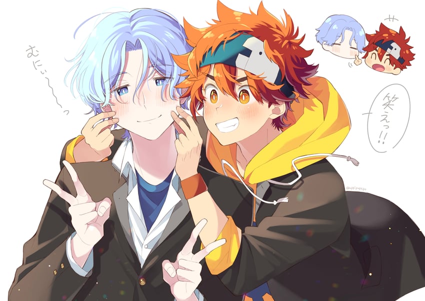 kyan reki and hasegawa langa (sk8 the infinity) drawn by uppi