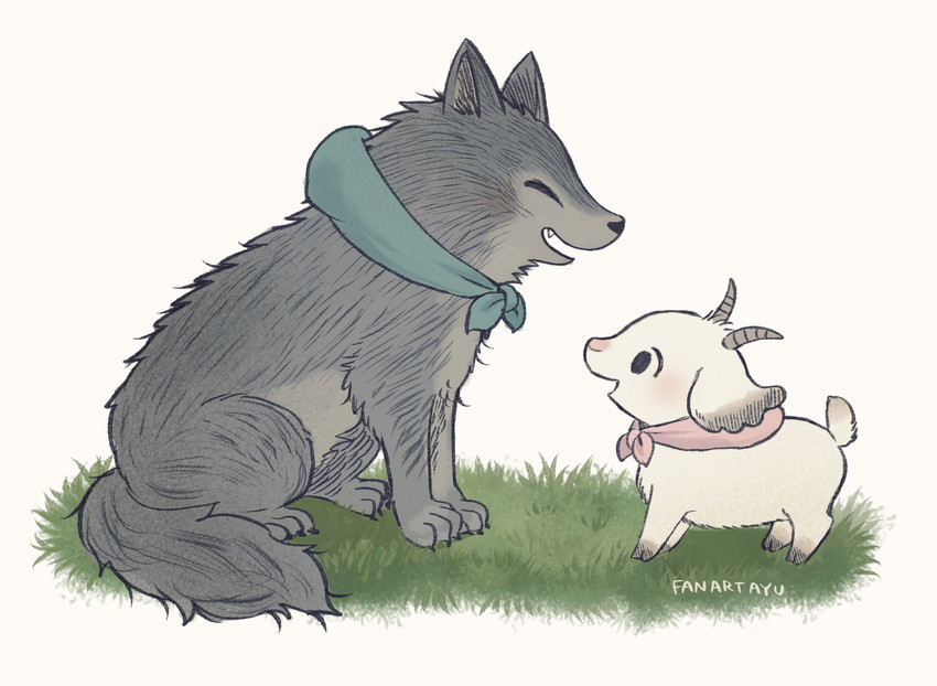 mei and gabu (arashi no yoru ni) drawn by ayu_(mog)
