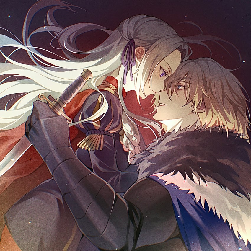 edelgard von hresvelg and dimitri alexandre blaiddyd (fire emblem and 1 more) drawn by soma_otakuu