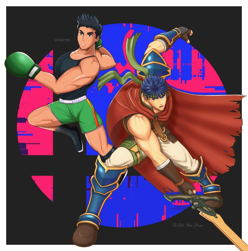 ike and little mac (fire emblem and 3 more) drawn by let_mee_draw and redjiggs