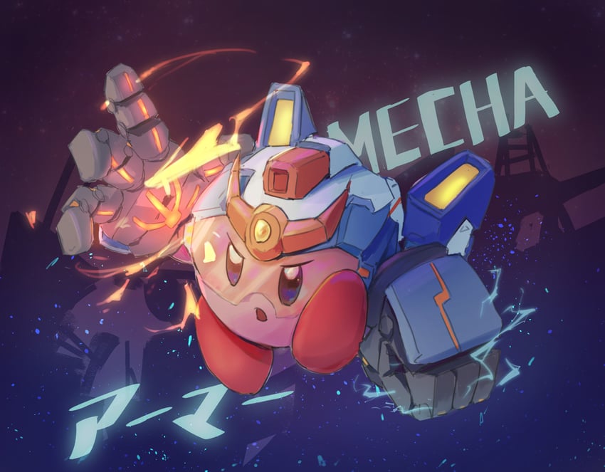 kirby and mecha kirby (kirby and 1 more) drawn by jiao_(assppp655)