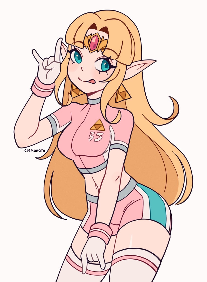 princess zelda, princess peach, and striker peach (the legend of zelda and 3 more) drawn by cremanata