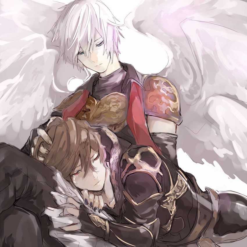 sandalphon and lucifer (granblue fantasy and 1 more) drawn by guraburupenyo