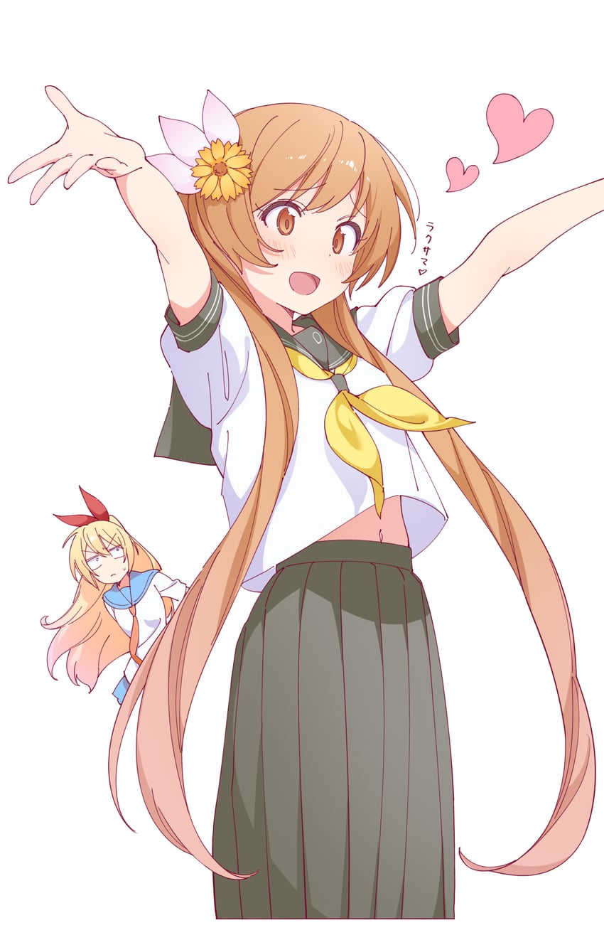 kirisaki chitoge and tachibana marika (nisekoi) drawn by rakugaki_ningen