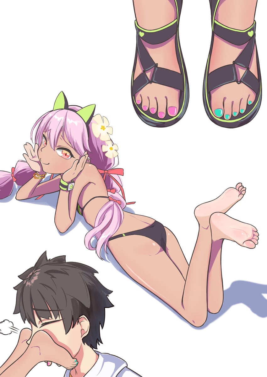 fujimaru ritsuka and chloe von einzbern (fate and 1 more) drawn by rain_and_light_love