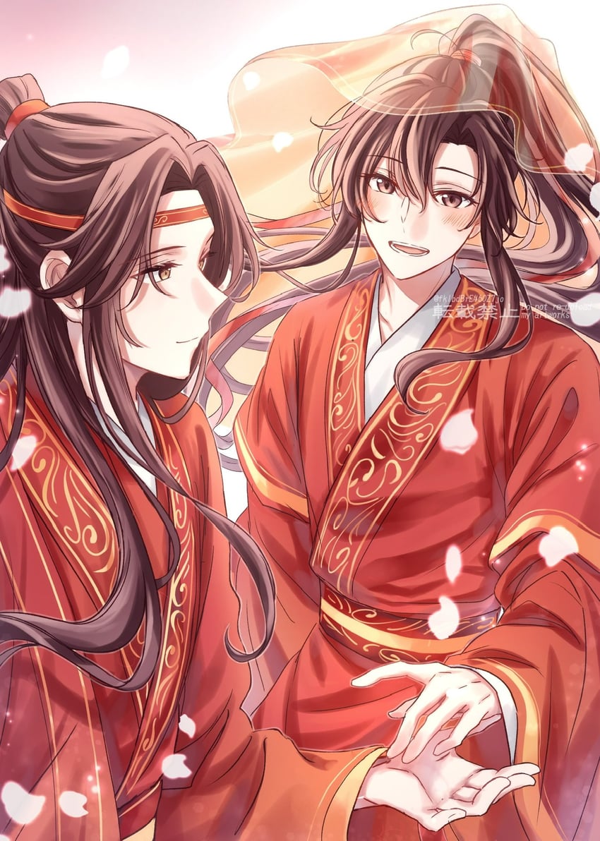 wei wuxian and lan wangji (modao zushi) drawn by semiusa1010