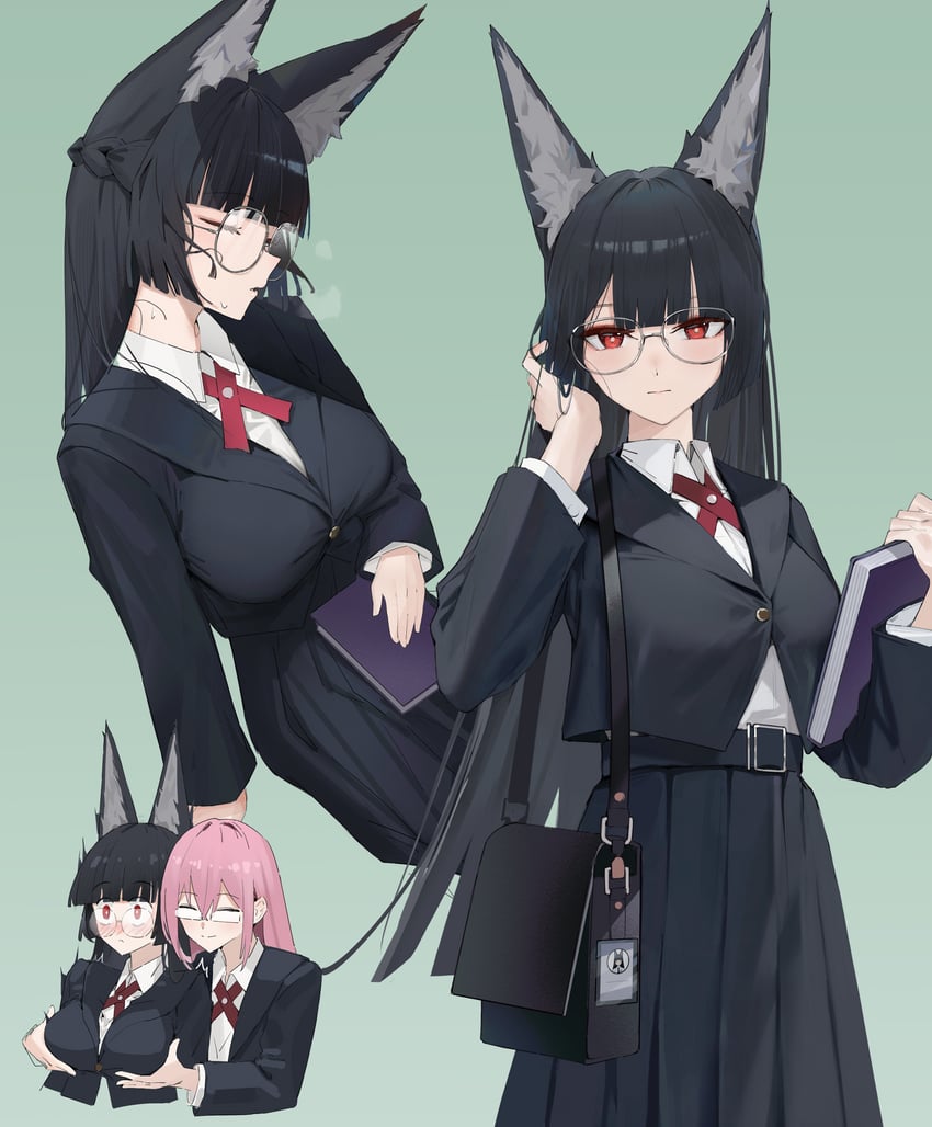 hoshimi miyabi and tsukishiro yanagi (zenless zone zero) drawn by amco