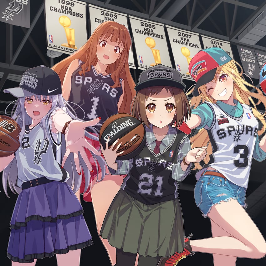 moroboshi kirari, minato yukina, hazawa tsugumi, kirigaya toko, kawhi leonard, and 3 more (idolmaster and 4 more) drawn by yazawa_happyaro