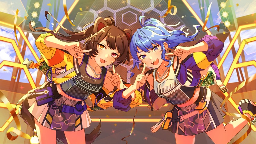 hoshimachi suisei and inui toko (hololive and 2 more) drawn by logi_bunbukucha