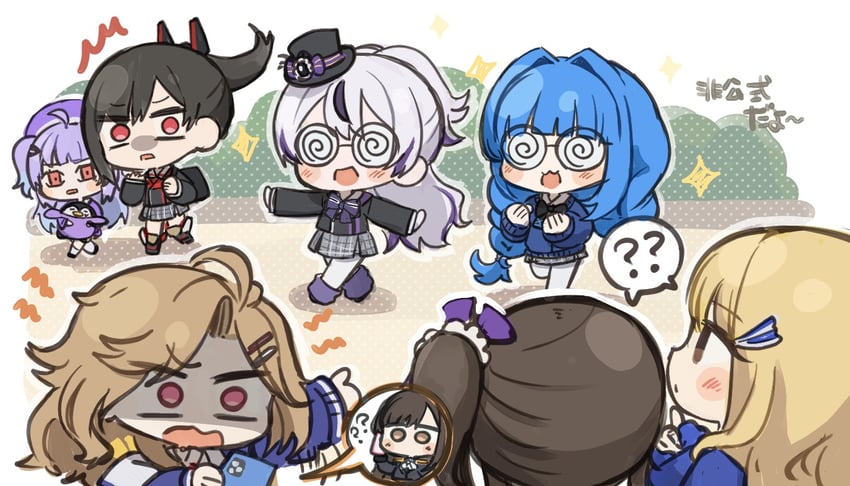 naga, marciana, tia, ein, arcana, and 3 more (goddess of victory: nikke) drawn by totatokeke