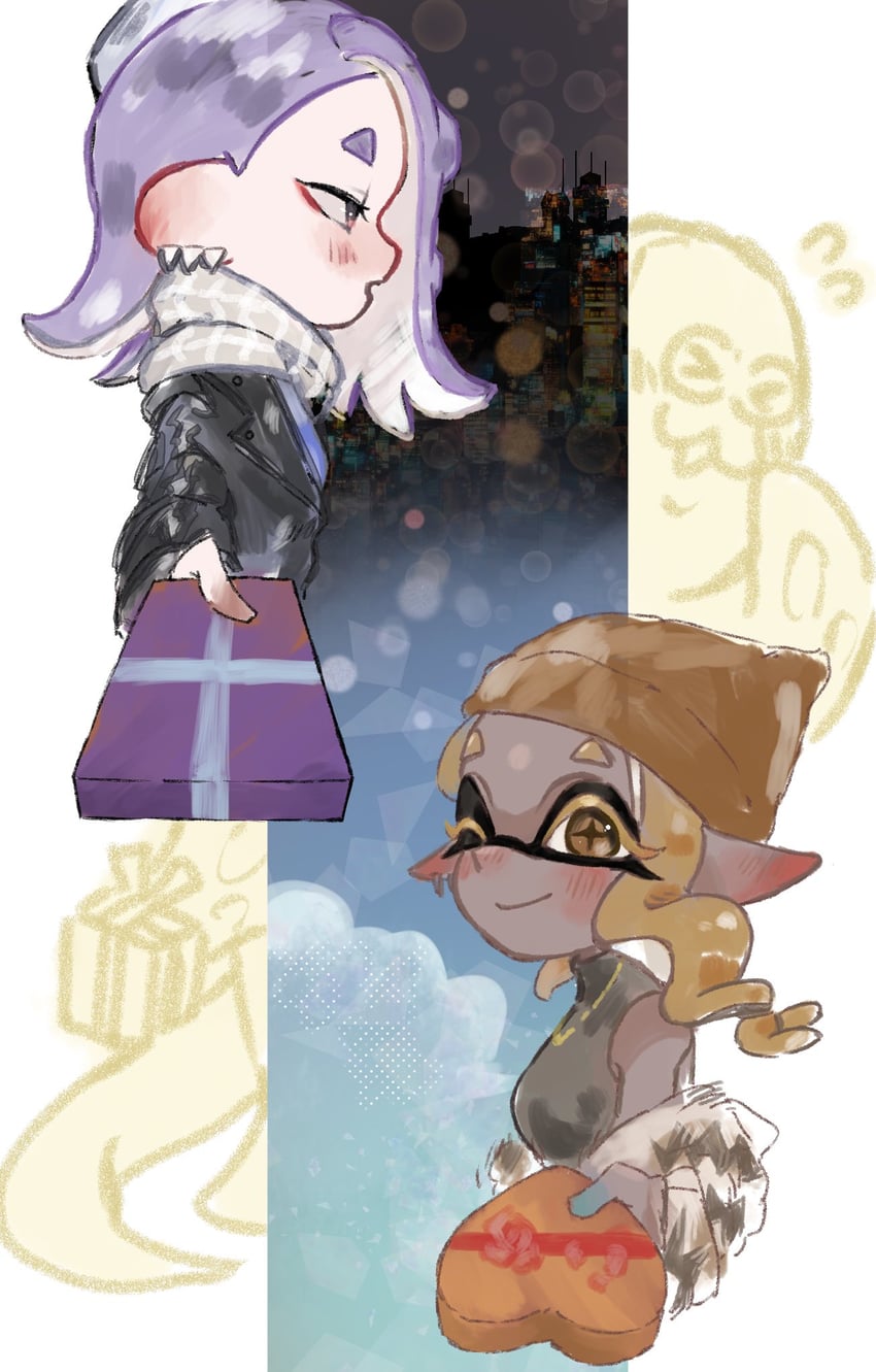 big man, frye, and shiver (splatoon and 1 more) drawn by plum0o0