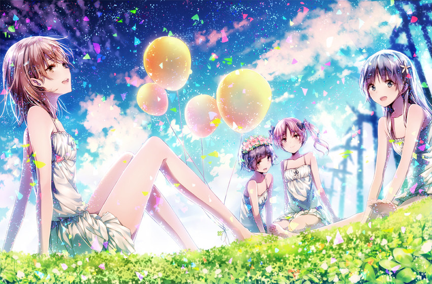 misaka mikoto, shirai kuroko, saten ruiko, and uiharu kazari (toaru majutsu no index and 1 more) drawn by dsmile