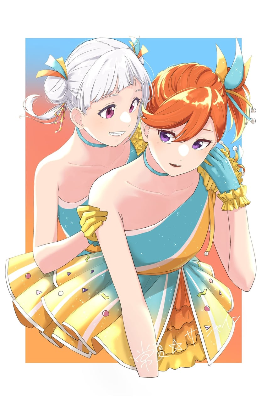 shibuya kanon and arashi chisato (love live! and 1 more) drawn by s_sho_mkrn