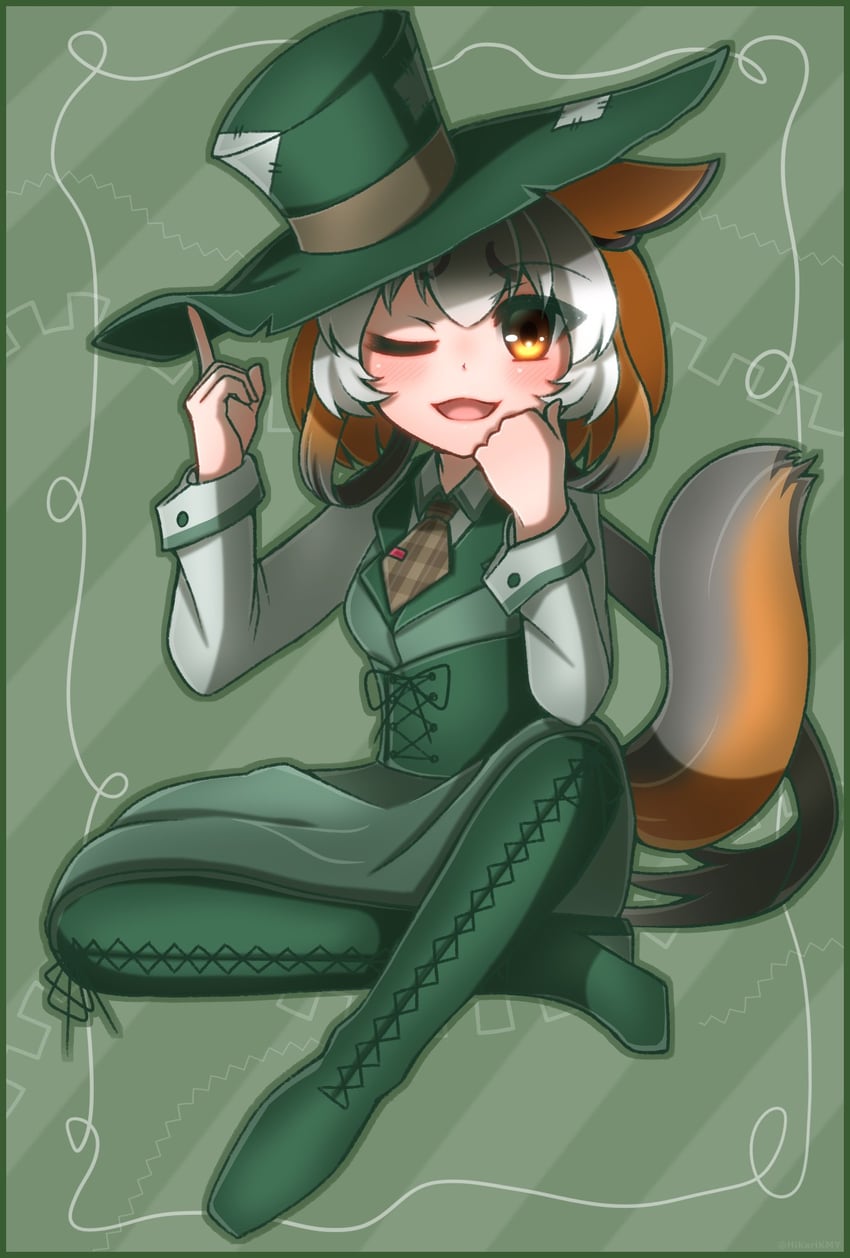 island fox (kemono friends and 2 more) drawn by hikarikmy