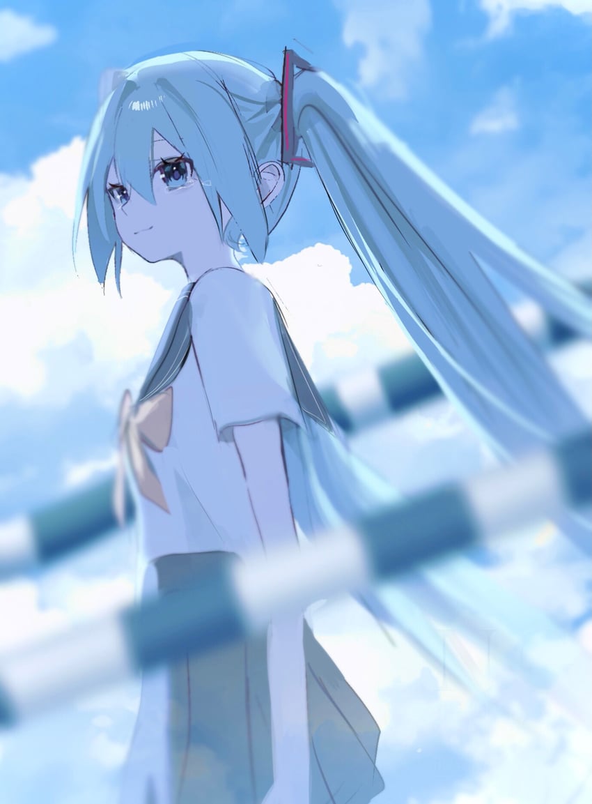 hatsune miku (vocaloid and 1 more) drawn by hiiragi_xoxo