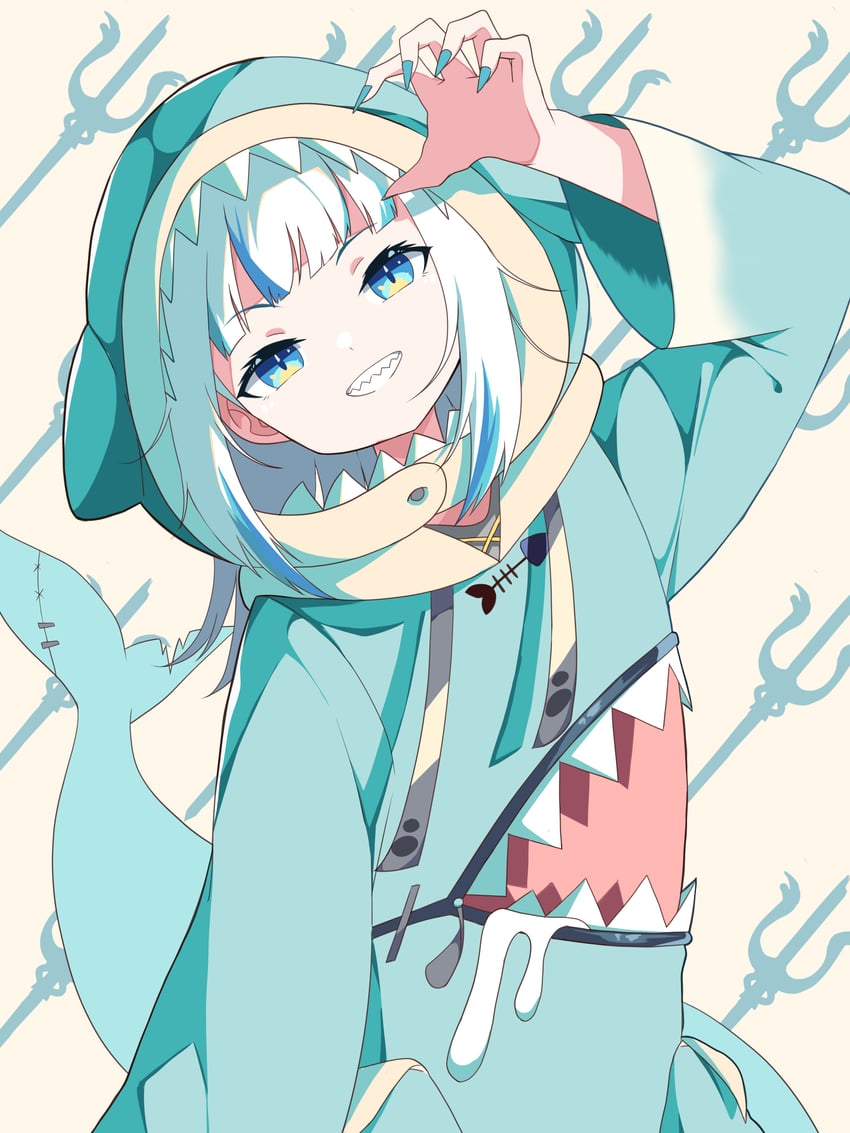 gawr gura (hololive and 1 more) drawn by ama_ke-ya_popai