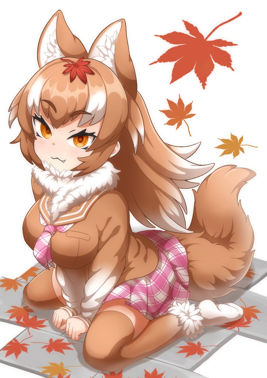 japanese wolf (kemono friends and 1 more) drawn by ev_(kemomimizuku)