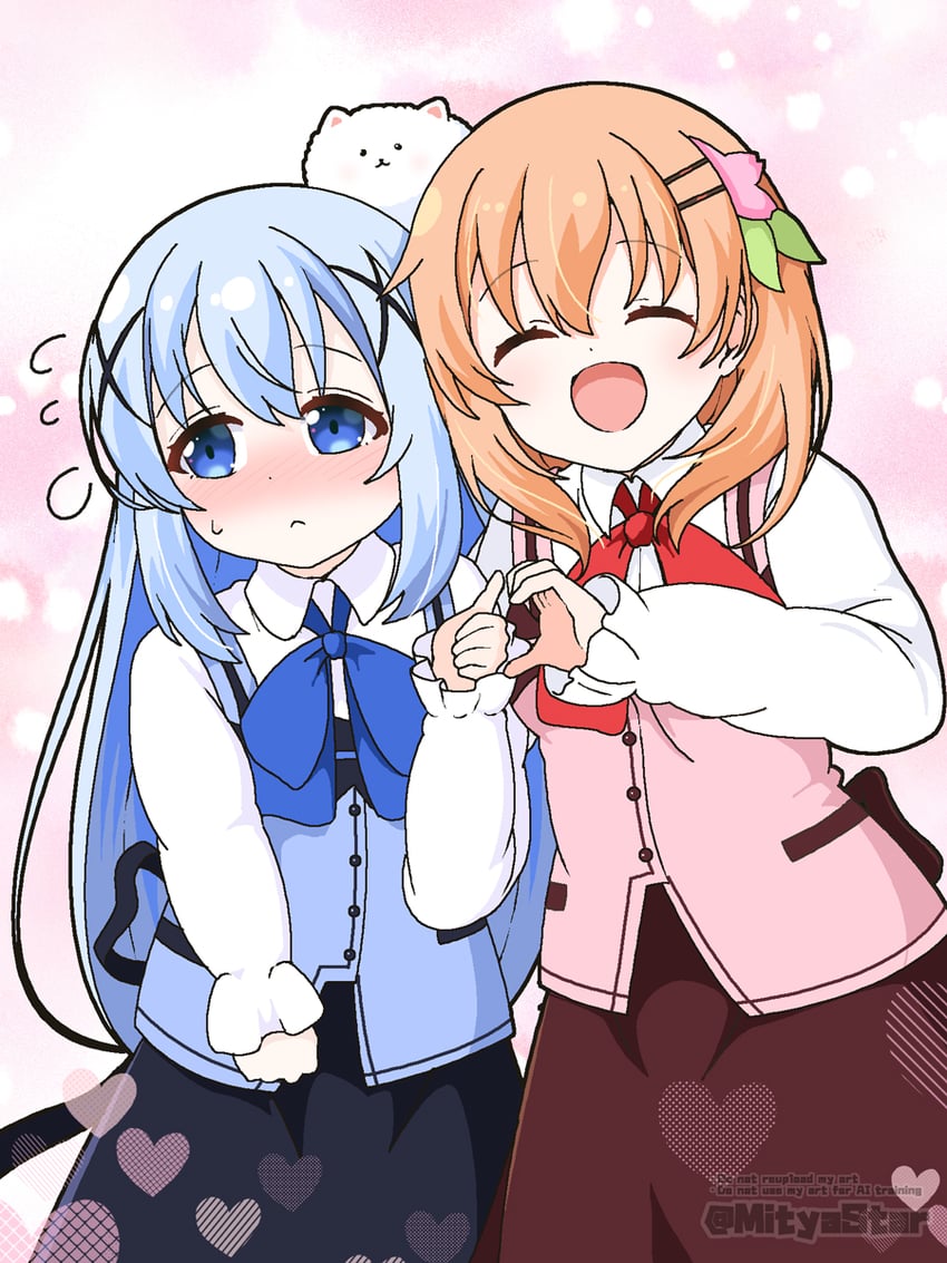 kafuu chino, hoto cocoa, and tippy (gochuumon wa usagi desu ka?) drawn by mitya