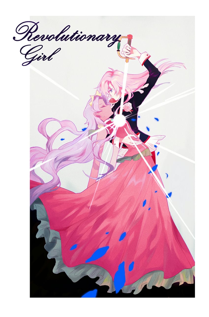 tenjou utena and himemiya anthy (shoujo kakumei utena) drawn by fannnnnceyuuu