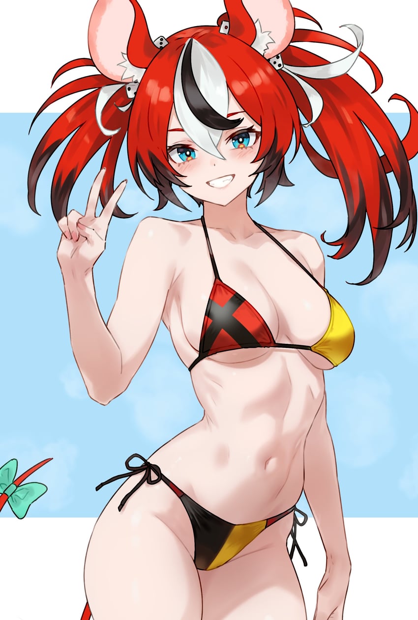 hakos baelz (hololive and 1 more) drawn by bluefield