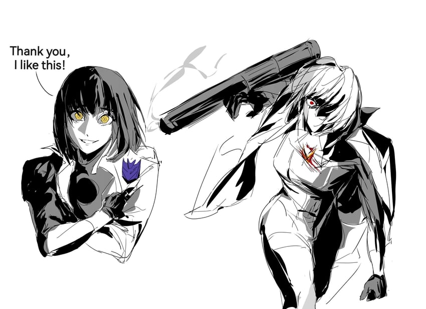 megatron and d-16 (transformers and 1 more) drawn by oiiaoiiiiaio