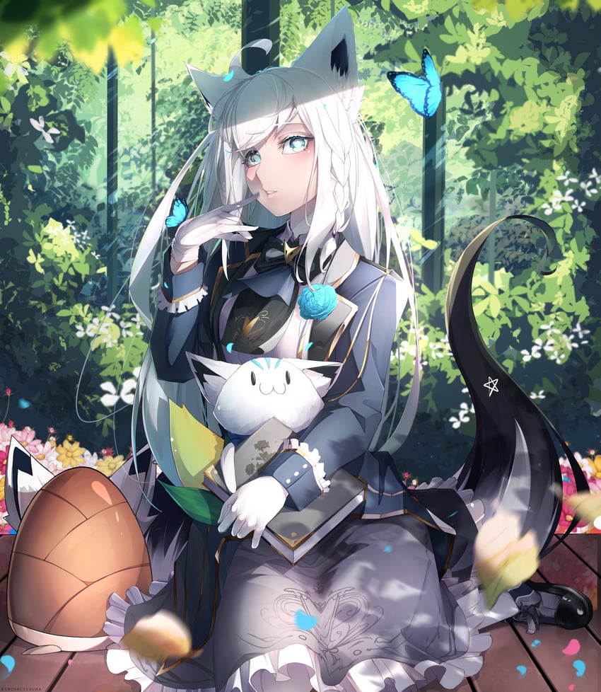 shirakami fubuki, sukonbu, and oruyanke (hololive) drawn by kuroshi_yuzuha