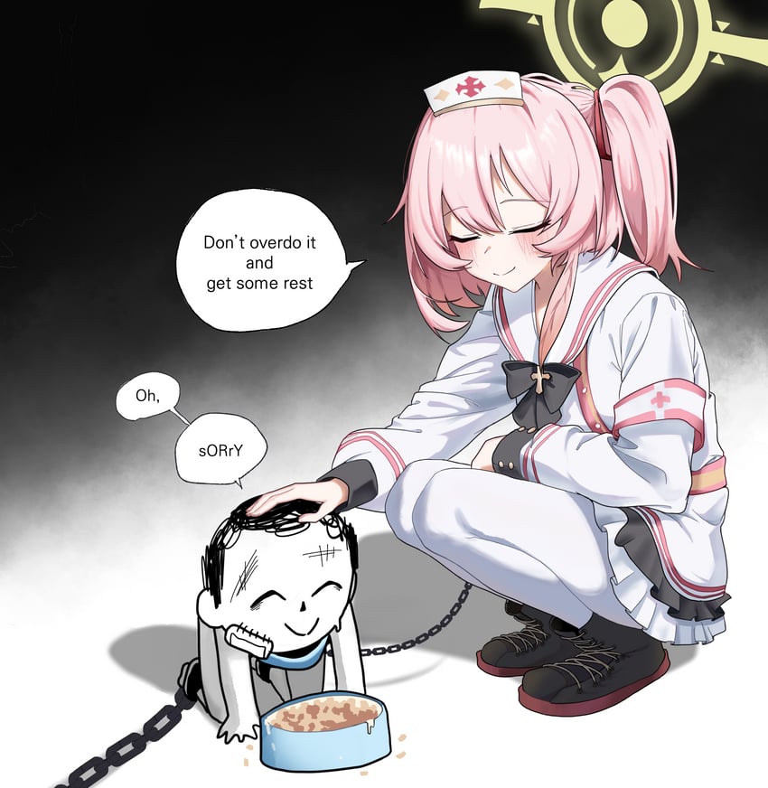 sensei, doodle sensei, and serina (blue archive) drawn by yongkak