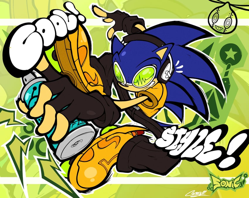 sonic the hedgehog, beat, and omochao (sonic and 1 more) drawn by crazypstg