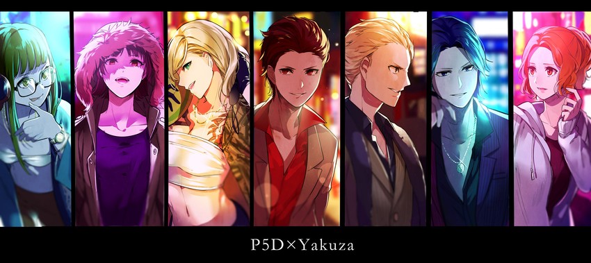 amamiya ren, takamaki anne, sakura futaba, niijima makoto, okumura haru, and 9 more (persona and 8 more) drawn by minami_kazuki_(hanbee)