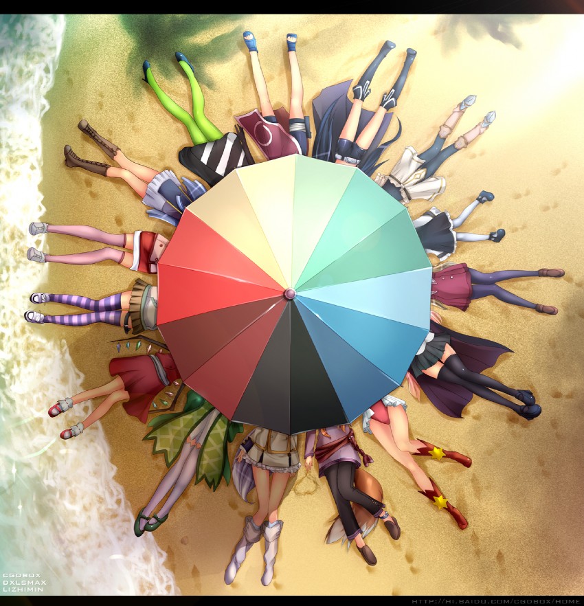 flandre scarlet, kotobuki tsumugi, haruno sakura, black rock shooter, holo, and 10 more (touhou and 14 more) drawn by dxlsmax_(lizhimin)