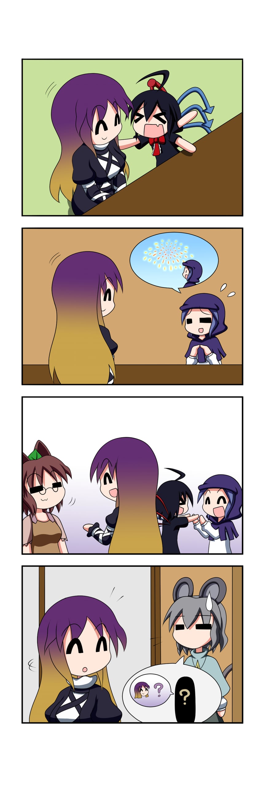 nazrin, hijiri byakuren, houjuu nue, kumoi ichirin, and futatsuiwa mamizou (touhou) drawn by rakugaki-biyori
