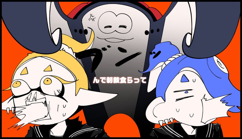 shiver, frye, and big man (splatoon and 2 more) drawn by 6roku_6roku