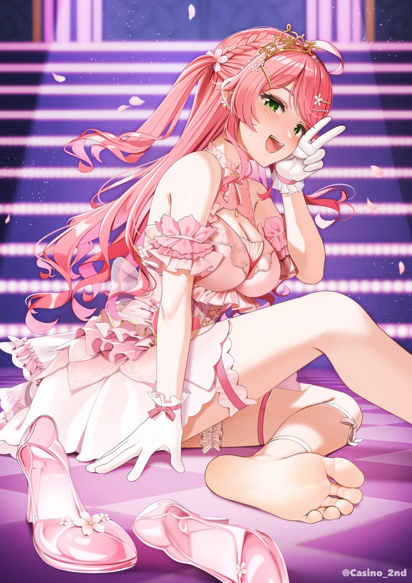 sakura miko (hololive) drawn by casino_(casinoep)