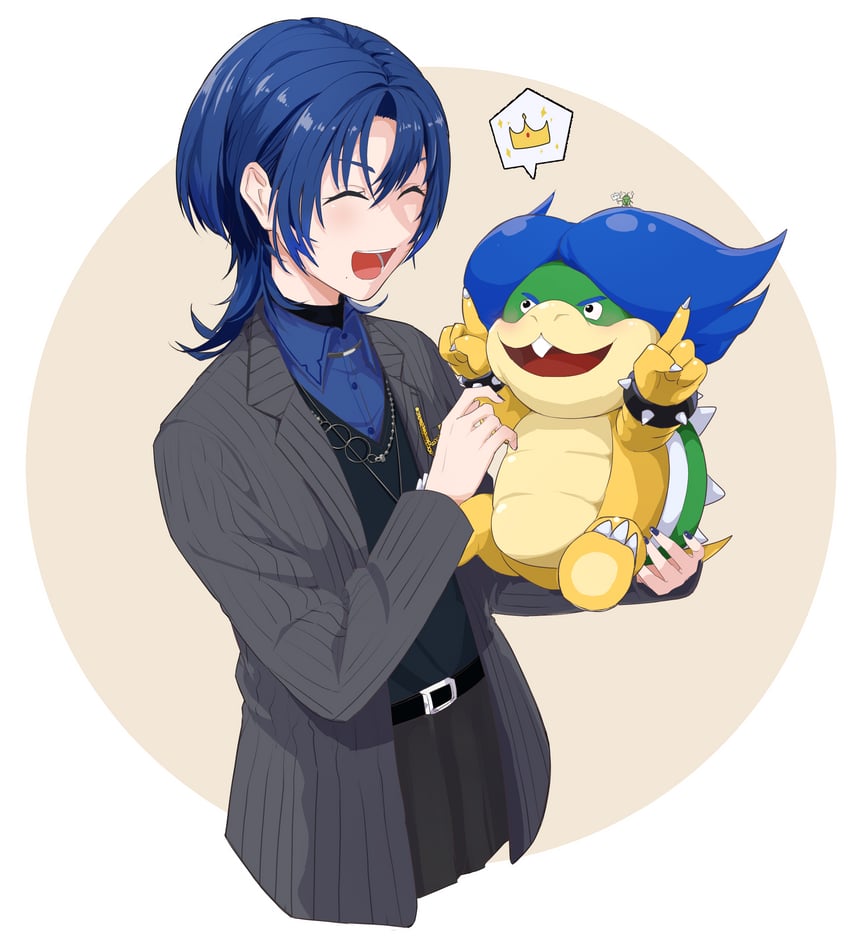 hiodoshi ao and ludwig von koopa (hololive and 2 more) drawn by turo_ta_turo