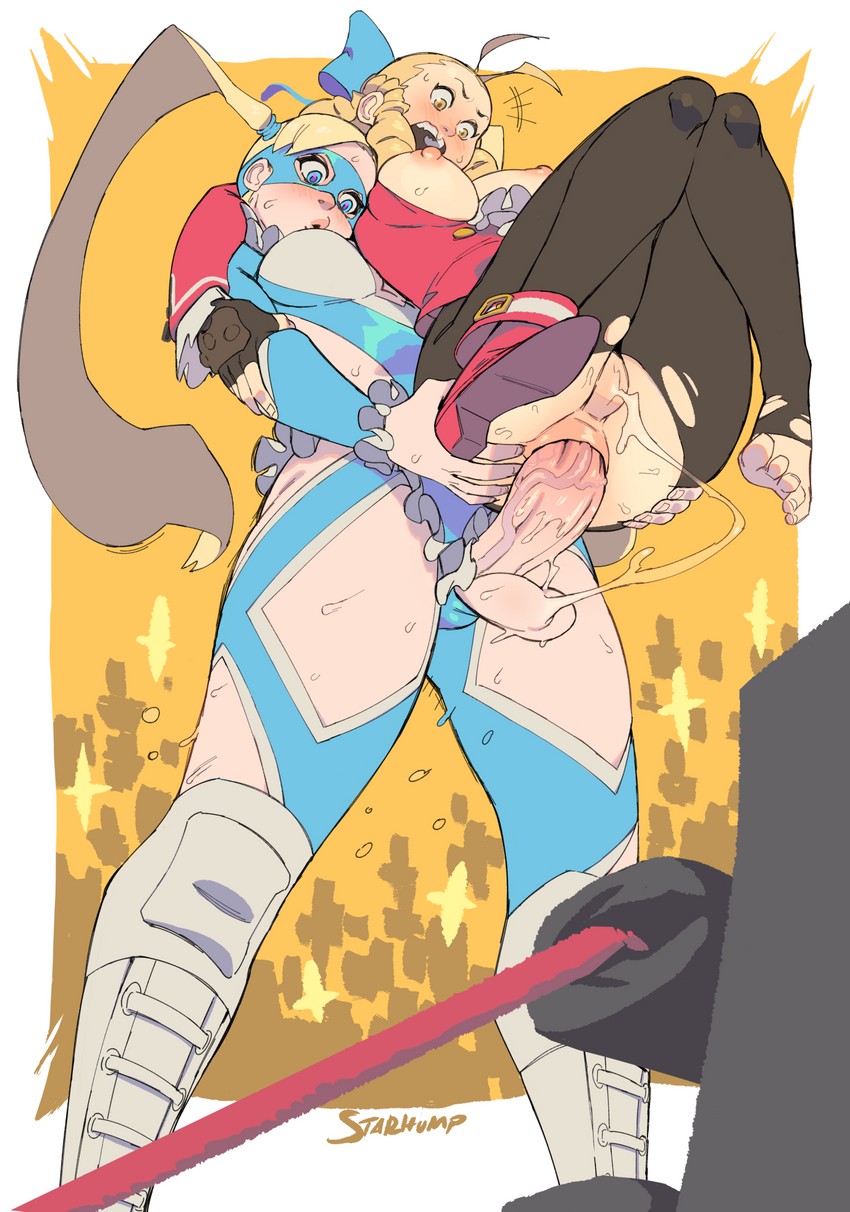 rainbow mika and kanzuki karin (street fighter and 1 more) drawn by starhump