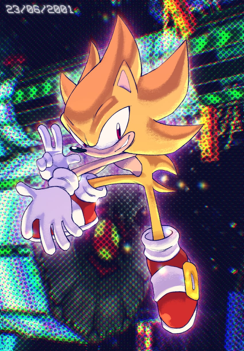 sonic the hedgehog and super sonic (sonic) drawn by cynicallysly