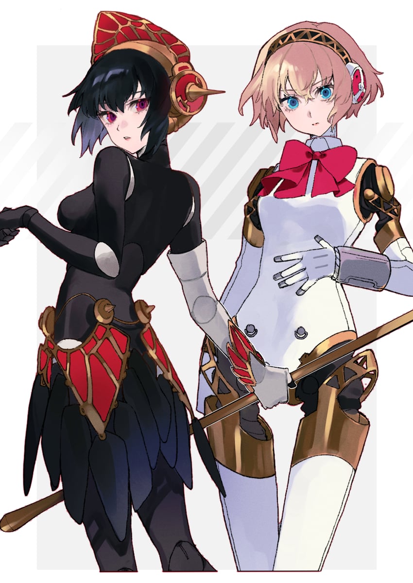 aigis and metis (persona and 2 more) drawn by uxco0