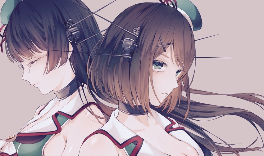 maya, choukai, maya kai ni, and choukai kai ni (kantai collection) drawn by azi_(ususio6)