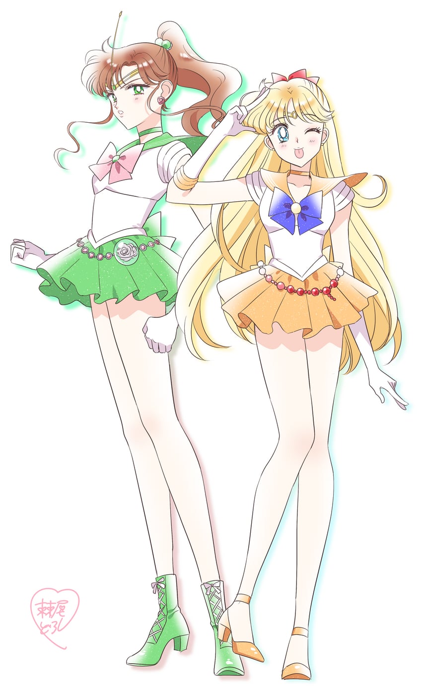 aino minako, kino makoto, sailor venus, and sailor jupiter (bishoujo senshi sailor moon) drawn by loveodoro