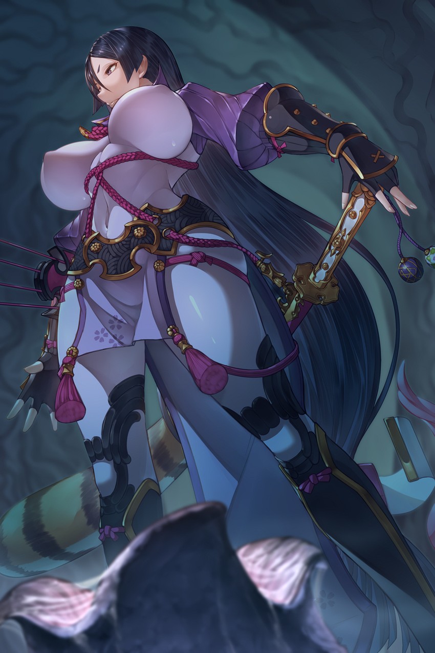 minamoto no raikou and ovomorph (fate and 2 more) drawn by cero320