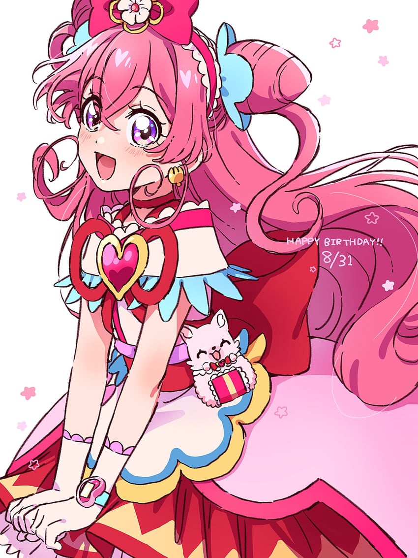 nagomi yui, cure precious, and kome-kome (precure and 1 more) drawn by yufu_kyouko