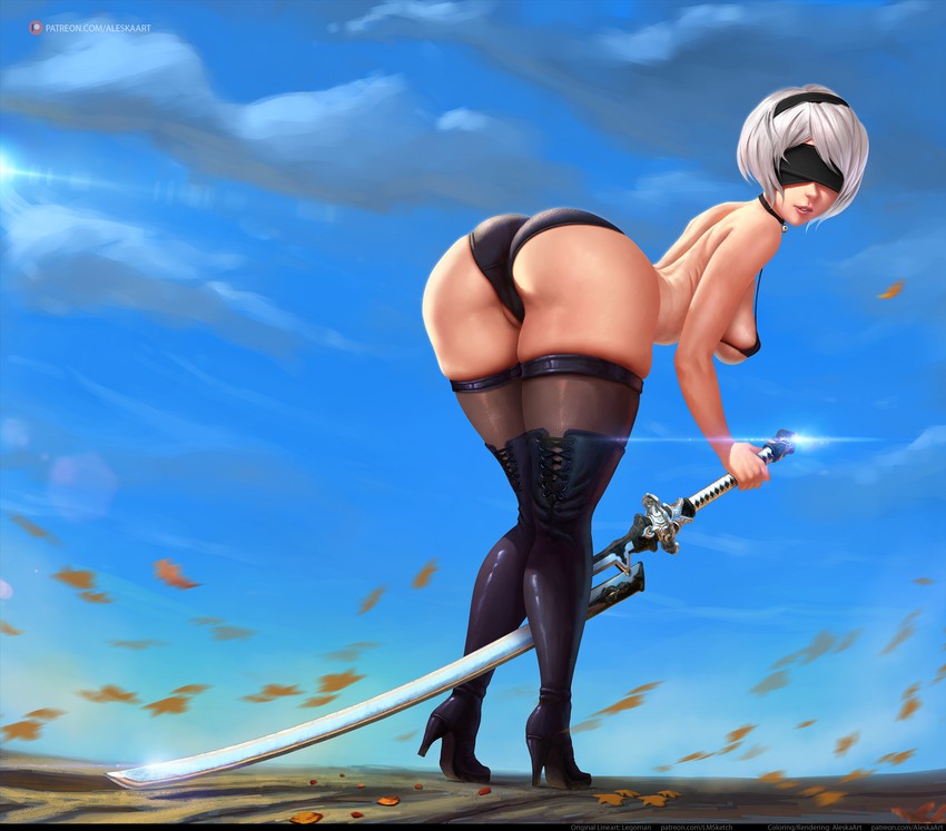 2b (nier and 1 more) drawn by aleska and lm_(legoman)